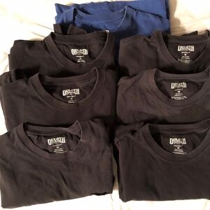 Bundle of 7 Duluth work shirts tees heavy duty thick cotton sz m FITS LIKE A XL